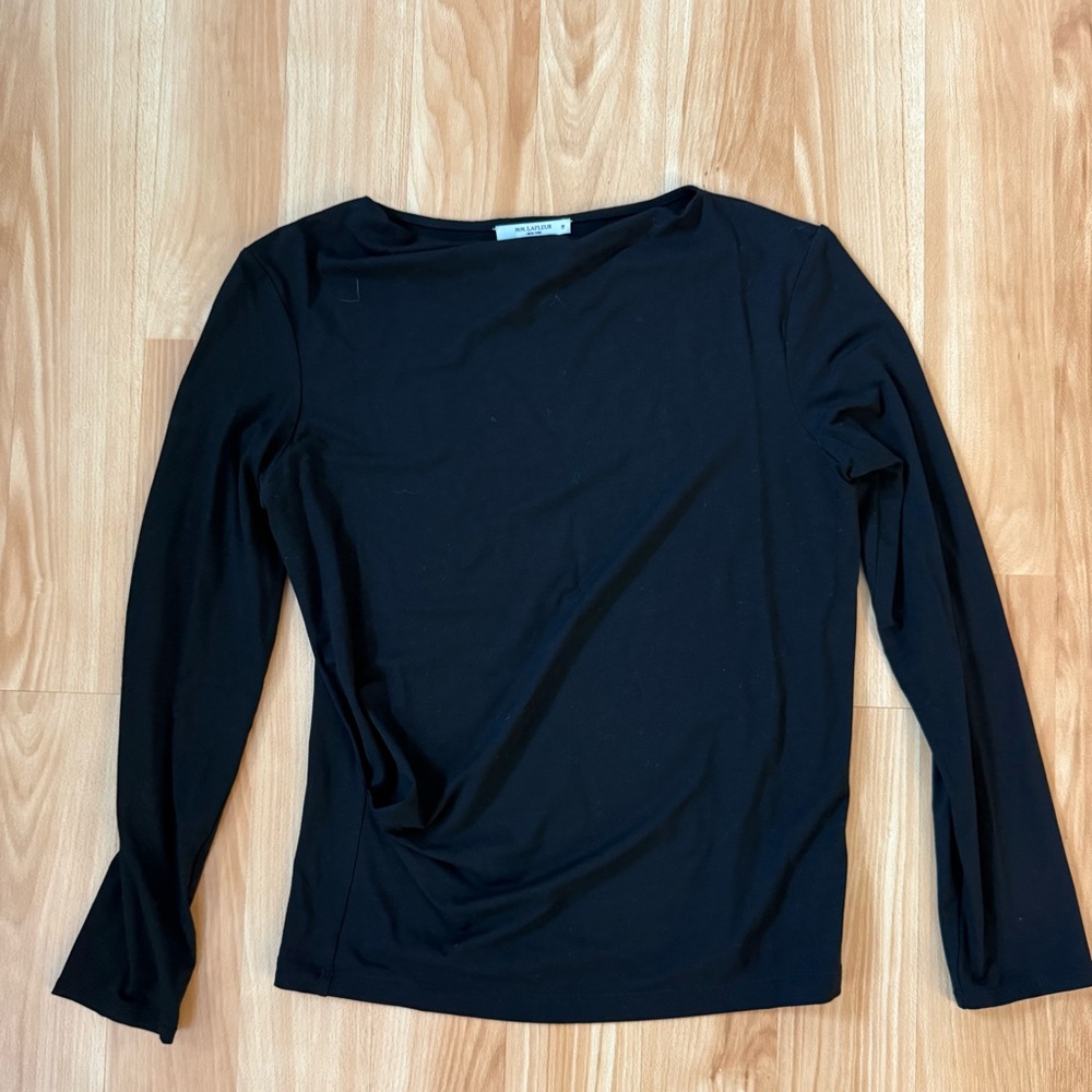 MM Lafleur Classic Black Long Sleeve Blouse
